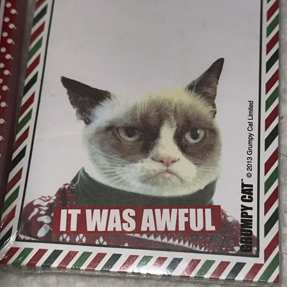 Grumpy Cat Magnetic Note Pad Christmas List To Do Notepad New Magnet